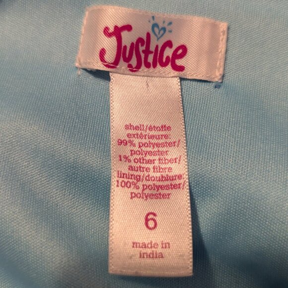 Justice Girls Vibrant Blue Paisley Maxi Dress Size 6 - Picture 6 of 7